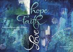 Postkarten: Hope - Faith - Love, 12 Stück