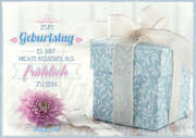 Doppelkarte "Geschenk hellblau" - Geburtstag Doppelkarte "Geschenk hellblau" - Geburtstag