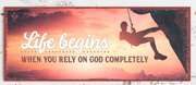 Metallschild lang - You rely on God Metallschild lang - You rely on God