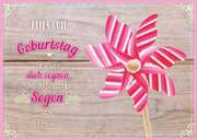 Postkartenserie "Windrad gestreift - Geburtstag" - 12 Stück Postkartenserie "Windrad gestreift - Geburtstag" - 12 Stück