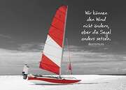 Postkarten: Wir können den Wind nicht ändern, 4 Stück Postkarten: Wir können den Wind nicht ändern, 4 Stück