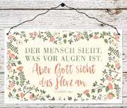 Holzschild groß - Der Mensch sieht Holzschild groß - Der Mensch sieht