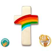 Taschenkreuz "Regenbogen" - natur Taschenkreuz "Regenbogen" - natur