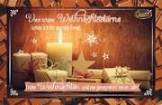 Schokokarte - Viele schöne Weihnachtssterne Schokokarte - Viele schöne Weihnachtssterne