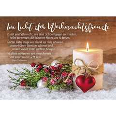 Postkarten: Im Licht der Weihnachtsfreude, 4 Stück