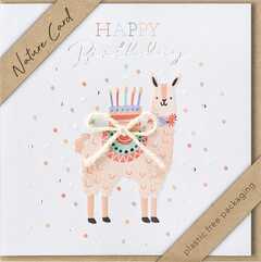 Faltkarte "Happy Birthday" - Lama Faltkarte "Happy Birthday" - Lama