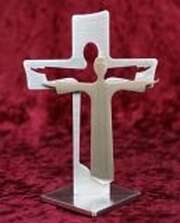 Standkreuz "Auferstehungskreuz" - klein; mit Jesus davor Standkreuz "Auferstehungskreuz" - klein; mit Jesus davor