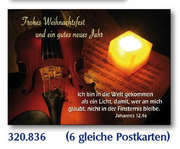 Postkarten Weihnachtskerzen, 6 Stück Postkarten Weihnachtskerzen, 6 Stück