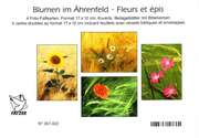Faltkartenbox Blumen im Ährenfeld, 4 Stück