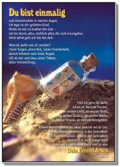 Postkarten: Du bist einmalig, 4 Stück