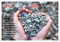 Love Amour Liebe Amore - Postkarte