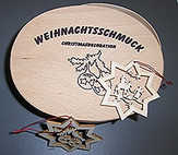 Weihnachtsschmuck - 12 Holzsterne Weihnachtsschmuck - 12 Holzsterne