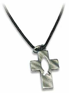 Halskette "Fisch im Kreuz"