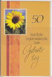 Faltkarten 50. Geburtstag - 5 Stück Faltkarten 50. Geburtstag - 5 Stück