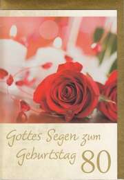 Gottes Segen zum Geburtstag/80 - Faltkarte Gottes Segen zum Geburtstag/80 - Faltkarte