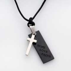 Anhänger "Hope Love Faith" - Kreuz