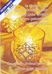 Postkarten Weihnachtskerzen, 6 Stück Postkarten Weihnachtskerzen, 6 Stück