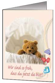 Faltkarten Geburt, 5 Stück Faltkarten Geburt, 5 Stück