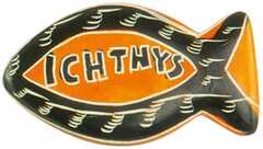 Handschmeichler Fisch "Ichthys" - orange