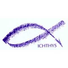 Fischaufkleber Ichthys "Kreide" - lila