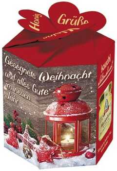 Honig "Gesegnete Weihnacht und alles Gute im neuen Jahr" Honig "Gesegnete Weihnacht und alles Gute im neuen Jahr"