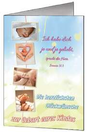 Faltkarten Geburt, 5 Stück Faltkarten Geburt, 5 Stück