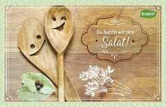 Kräuter-Dip-Postkarte - Da haben wir den Salat