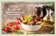 Kräuter-Dip-Postkarte - Essen und Trinken hält Leib und Leben zusammen. Kräuter-Dip-Postkarte - Essen und Trinken hält Leib und Leben zusammen.